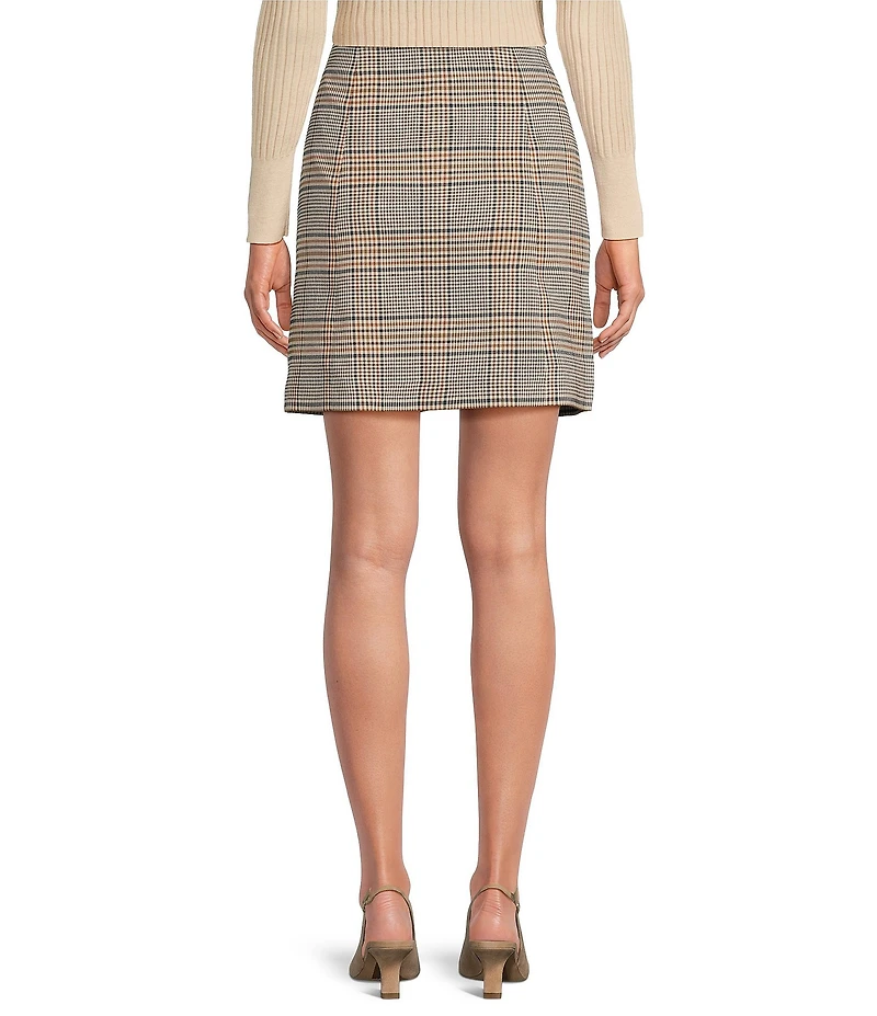 tyler boe Coordinating Cindy Buckingham Plaid Mini Pencil Skirt