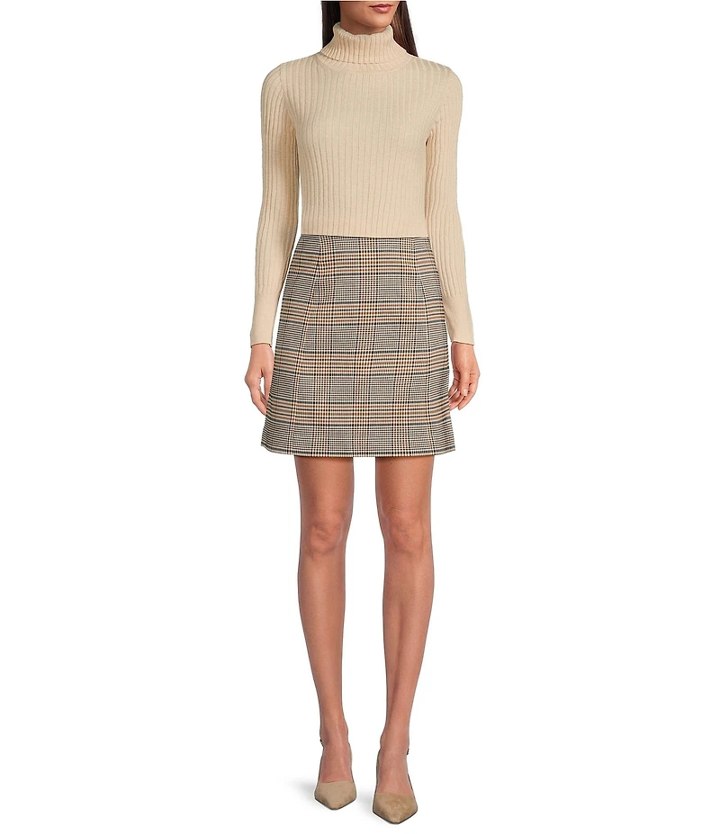 tyler boe Coordinating Cindy Buckingham Plaid Mini Pencil Skirt