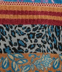 tyler boe Daniella Multi Pattern Scoop Neck Long Sleeve Cardigian
