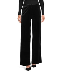 tyler boe Kathy Velvet Flat Front Straight Leg Pants