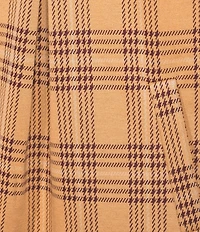 tyler boe Kim Knit Plaid Cowl Neck Bracelet Sleeve Dress
