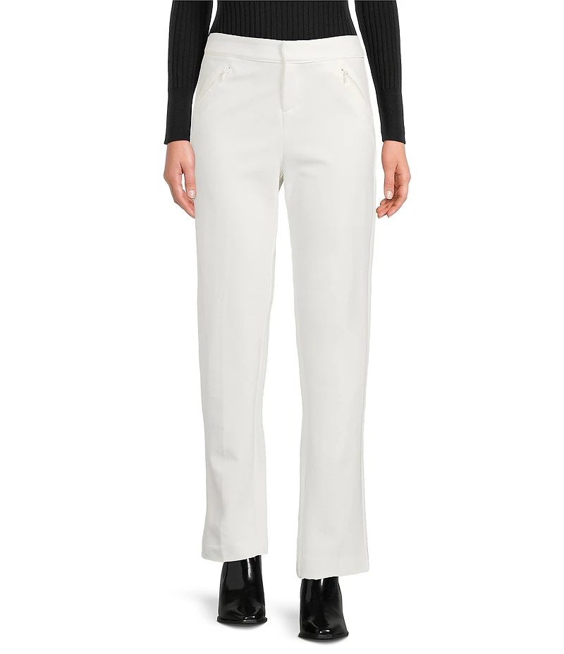 tyler boe Maddie Ponte Mid Rise Straight Leg Pants