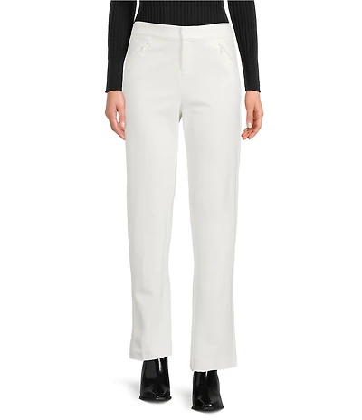 tyler boe Maddie Ponte Mid Rise Straight Leg Pants