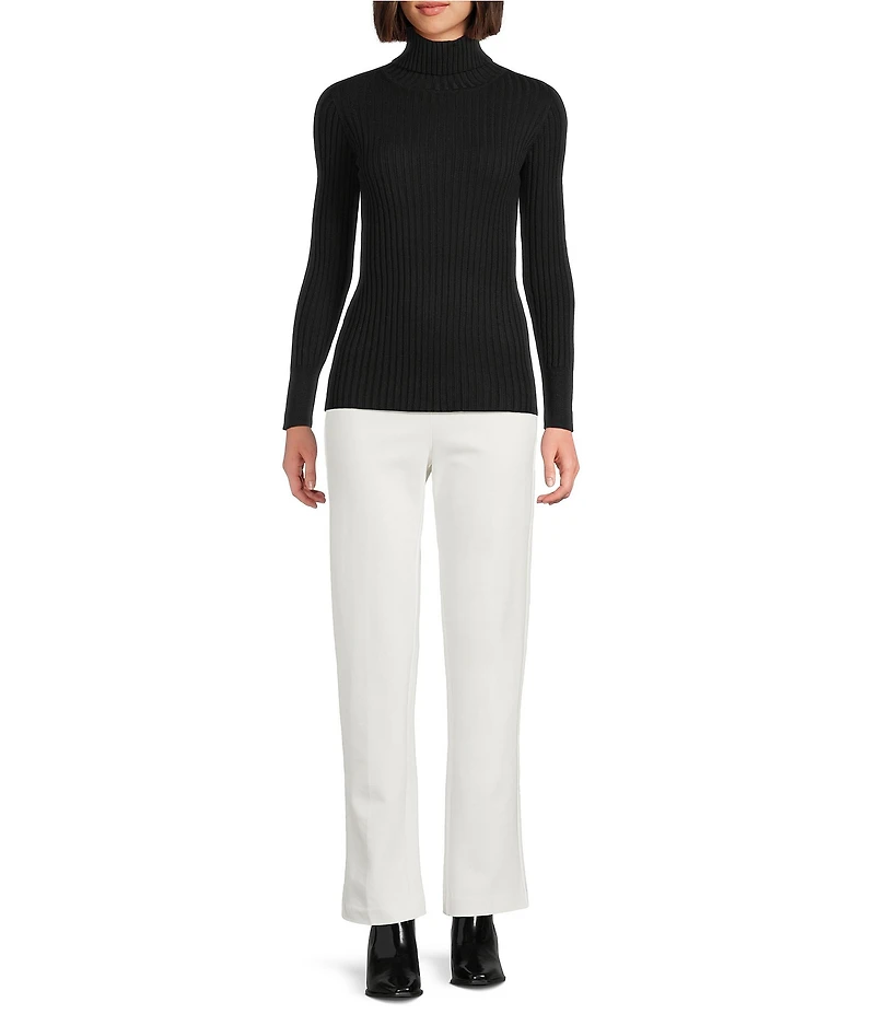 tyler boe Maddie Ponte Mid Rise Straight Leg Pants