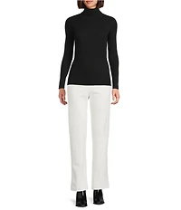 tyler boe Maddie Ponte Mid Rise Straight Leg Pants