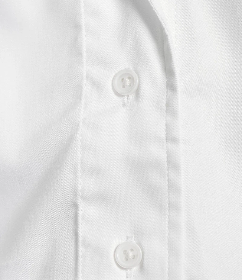 tyler boe Natalie Cotton Woven Point Collar Long Sleeve Concealed Button Front Blouse