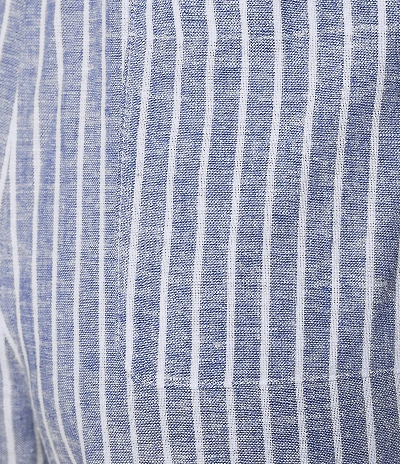 tyler boe Palmer Linen Stripe Wide Leg Pull-On Pants