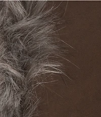 tyler boe Suede Faux Fur Trim Sleeveless Vest