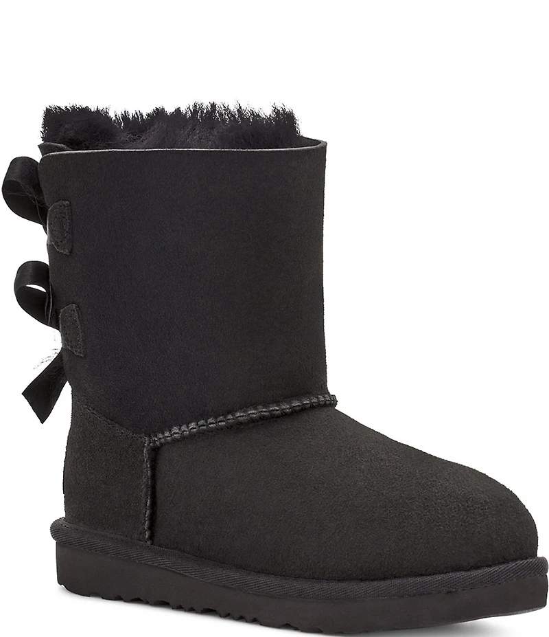 UGG Girls' Bailey Bow II Suede Water Resistant Family Matching Boots (Youth)