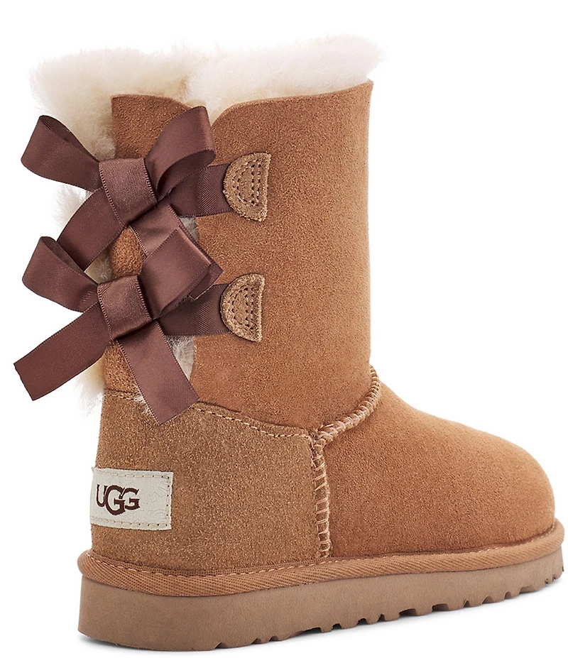 UGG Girls' Bailey Bow II Suede Water Resistant Family Matching Boots (Youth)