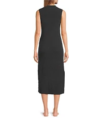 UGG Amara Cozy Knit Lite Sleeveless Mock Neck Lounge Dress
