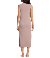 UGG Amara Cozy Knit Lite Sleeveless Mock Neck Lounge Dress