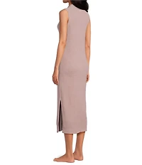 UGG Amara Cozy Knit Lite Sleeveless Mock Neck Lounge Dress