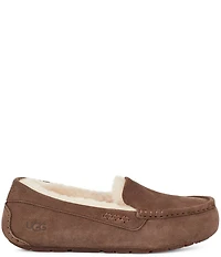 UGG Ansley Water-Resistant Suede Wool Lined Moccasin Slippers
