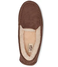 UGG Ansley Water-Resistant Suede Wool Lined Moccasin Slippers
