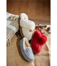 UGG Ansley Water-Resistant Suede Wool Lined Moccasin Slippers