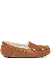 UGG Ansley Water-Resistant Suede Wool Lined Moccasin Slippers
