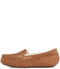 UGG Ansley Water-Resistant Suede Wool Lined Moccasin Slippers