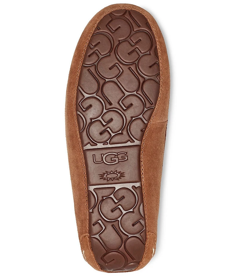 UGG Ansley Water-Resistant Suede Wool Lined Moccasin Slippers