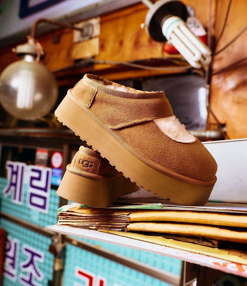 UGG® Bea Mary Jane Suede Family Matching Platform Clog Slippers