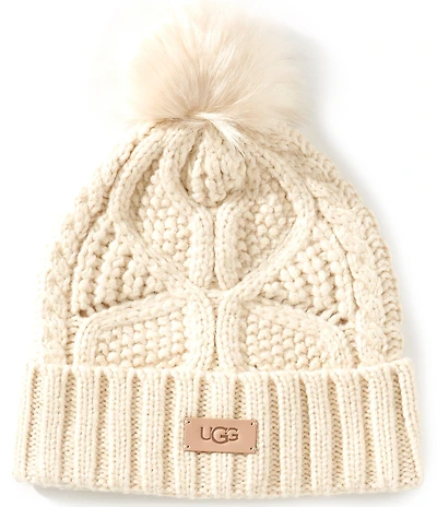 UGG Cable Knit Pom Beanie