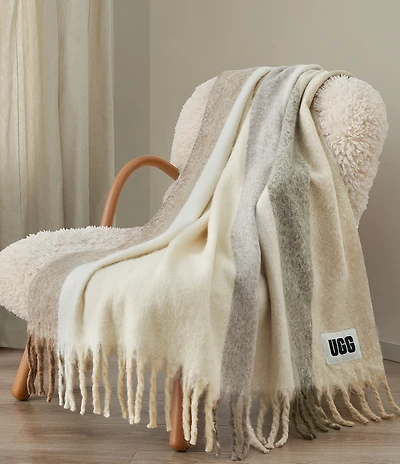 UGG Calyx Faux Mohair Fringed Plush Throw Blanket