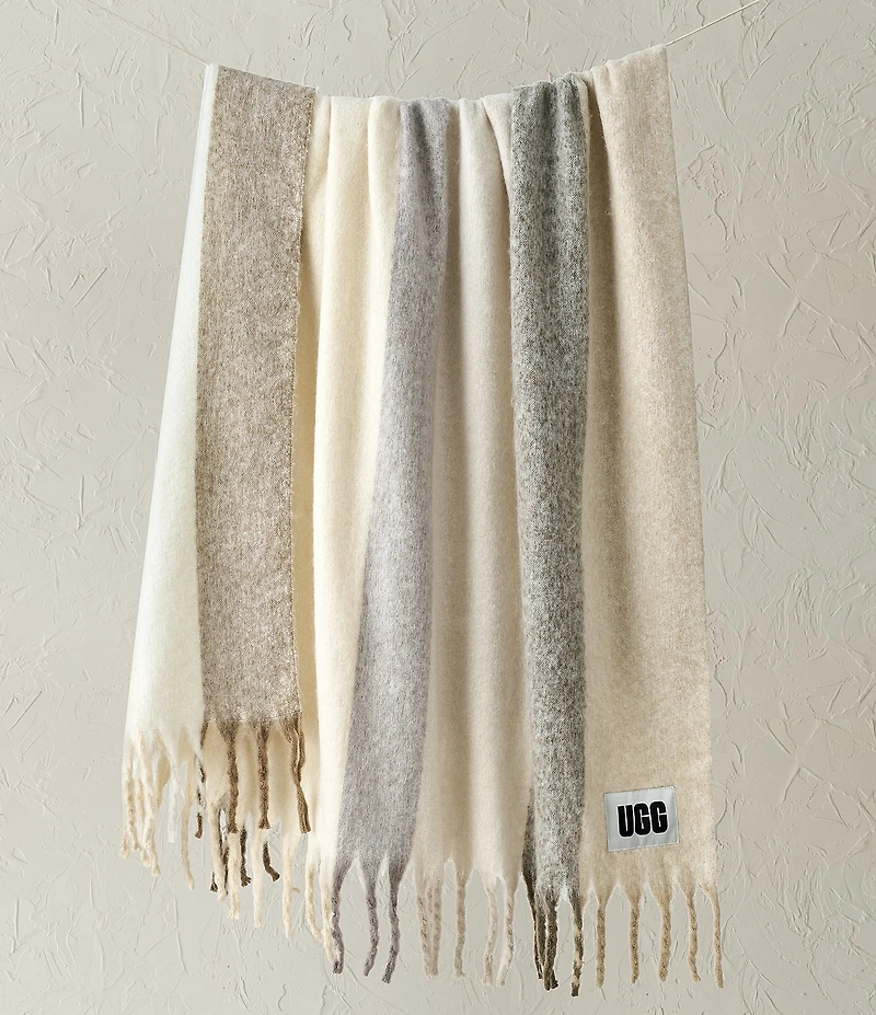 UGG Calyx Faux Mohair Fringed Plush Throw Blanket