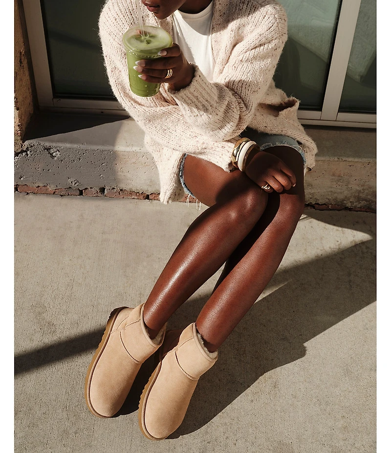 UGG Classic Mini II Suede Water Resistant Family Matching Ankle Booties