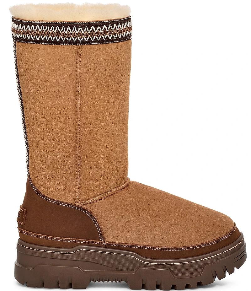 UGG Classic TrailGazer Waterproof Suede Fur Lined Winter Mid Calf Boots