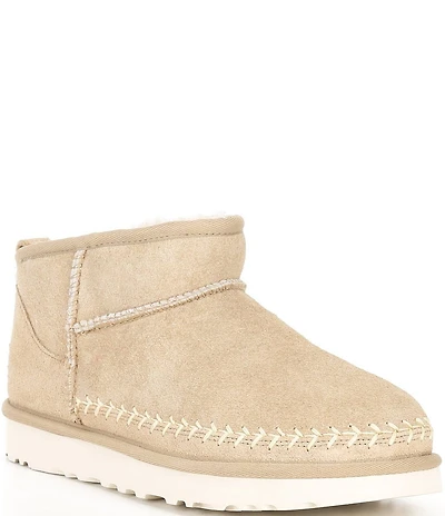 UGG Classic Ultra Mini Biarritz Suede Booties