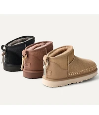 UGG Classic Ultra Mini Biarritz Suede Booties