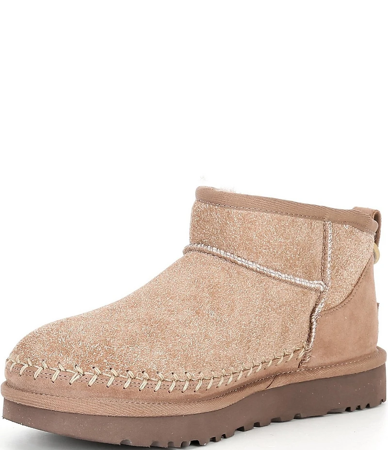 UGG Classic Ultra Mini Biarritz Suede Booties