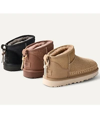 UGG Classic Ultra Mini Biarritz Suede Booties