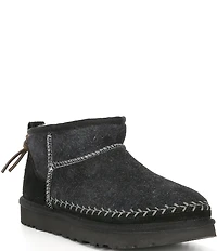 UGG Classic Ultra Mini Biarritz Suede Booties