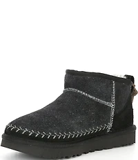UGG Classic Ultra Mini Biarritz Suede Booties