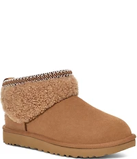 UGG Classic Ultra Mini Maxi Curly Suede Booties