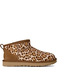 UGG Classic Ultra Mini Plains Leopard Cow Hair Booties