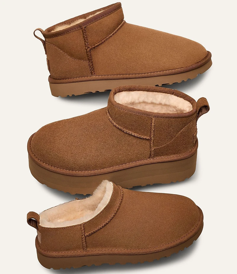 UGG Classic Ultra Mini Platform Suede Booties