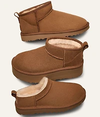 UGG Classic Ultra Mini Platform Suede Booties