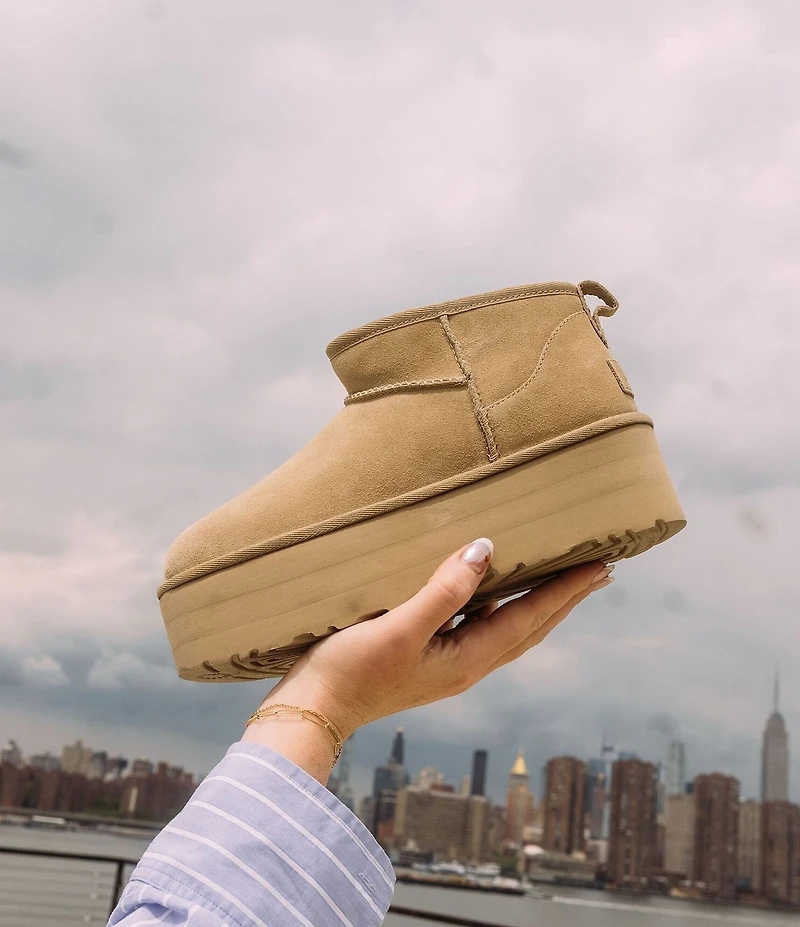 UGG Classic Ultra Mini Platform Suede Booties