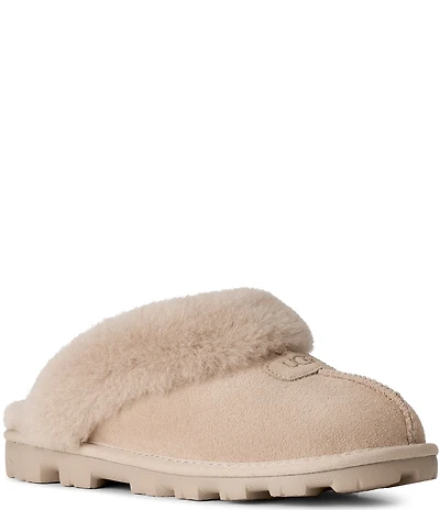 UGG Coquette Suede Signature Logo Detail Cold Weather Slippers