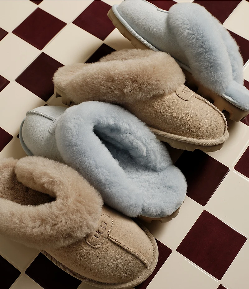 UGG Coquette Suede Signature Logo Detail Cold Weather Slippers