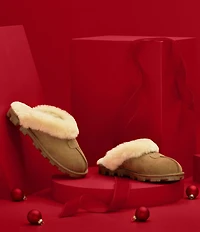 UGG Coquette Suede Signature Logo Detail Cold Weather Slippers