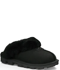 UGG Coquette Suede Signature Logo Detail Cold Weather Slippers