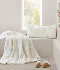 UGG Corben Faux Fur Patchwork Decorative Throw Lumbar Pillow