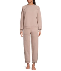 UGG Coordinating Cotton Fleece Elastic Waist Whipstitch Classic Sweatpants