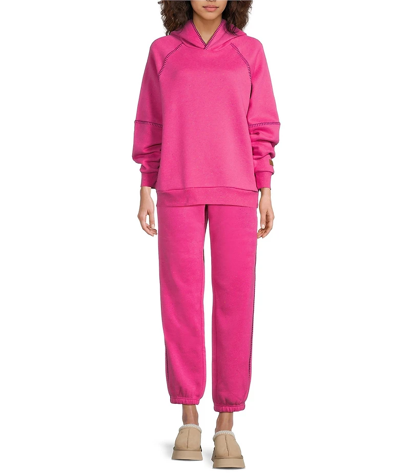 UGG Coordinating Cotton Fleece Elastic Waist Whipstitch Classic Sweatpants