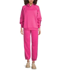 UGG Coordinating Cotton Fleece Elastic Waist Whipstitch Classic Sweatpants