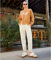 UGG Coordinating Cotton Fleece Elastic Waist Whipstitch Classic Sweatpants