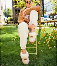 UGG Coordinating Cotton Fleece Elastic Waist Whipstitch Classic Sweatpants